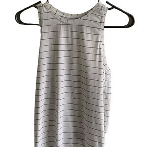 LULULEMON: Black and white open tie back tank top